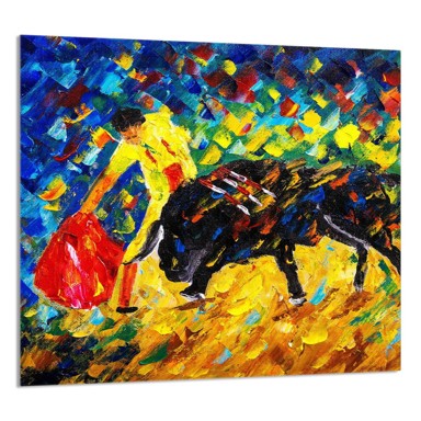 TMK Staklena zaštita za štednjak ili ploču za kuhanje 65x60, bull