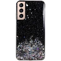 WOZINSKY Silikonska futrola Star Glitter za Samsung Galaxy S21 Plus 5G, crna