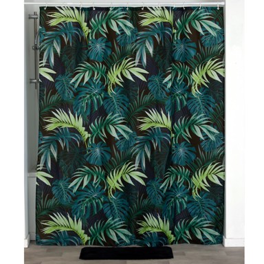 TENDANCE Zavjesa za kadu s integriranim alkama, 180x200cm, poliester