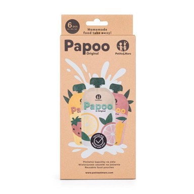 PETITE&MARS Vrećice za kašice PAPOO ORIGINAL, 6 kom.