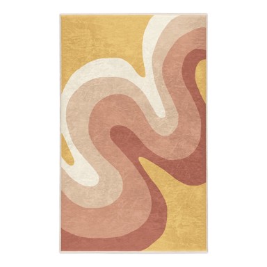MILA HOME Oker žuti/prljavo rozi periv tepih 80x150 cm Strawberry Creamsicle 