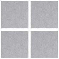 Aluminijske šahovske ploče 4 kom 40x40 cm protuklizne