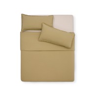 KAVE HOME Posteljina Sifinia 260x240 cm za bračni/produženi krevet od pamučnog perkala žuta/zelena