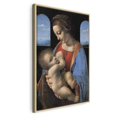 Slika Leonardo da Vinci – Madonna Litta, 60x90 cm, u prirodnom drvenom okviru