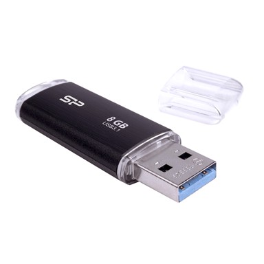 SILICON POWER USB flash memorija Blaze B02 8 GB, USB 3.2 Gen 1, crna