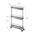 YAMAZAKI Crni metalni regal na kotačima 38x66 cm Tower 