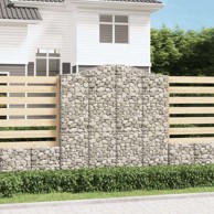 Lučne gabionske košare 3 kom 200 x 50 x 200/220 cm, pocinčano željezo