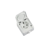 Utičnica nadžbukna 2P+PE IP54 siva 16A-250V