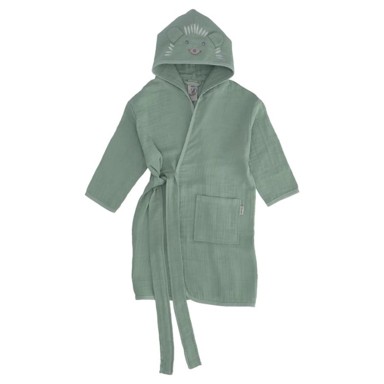 Kupaći ogrtač s motivom ježa u zelenoj boji