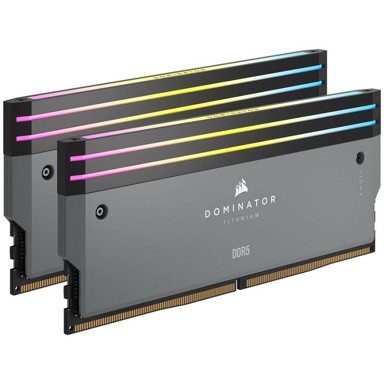 CORSAIR RAM memorija Dominator Titanium, DDR5, 6000 MHz, CL30, AMD EXPO, 64 GB Dual-Kit, siva CMP64GX5M2B6000Z30