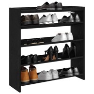 Stalak za cipele crni 80x25x81 cm od konstruiranog drva