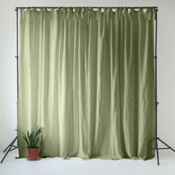 LINEN TALES Svijetlo zelena lanena zavjesa 140x200 cm Sage