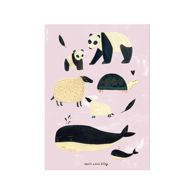 PETIT MONKEY Poster Crno-bijele životinje, 50x70 cm