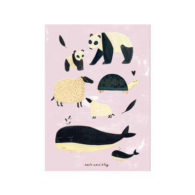 PETIT MONKEY Poster Crno-bijele životinje, 50x70 cm