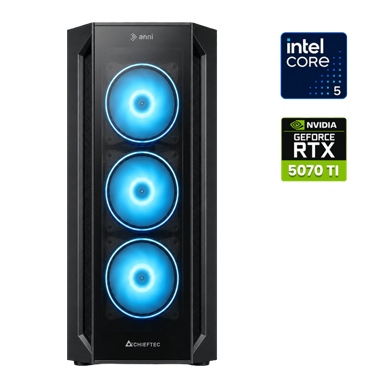 ANNI Gaming računalo Gamer Extreme / Intel Core i5-14400F, 32GB, 2TB, RTX 5070 Ti, FreeDOS