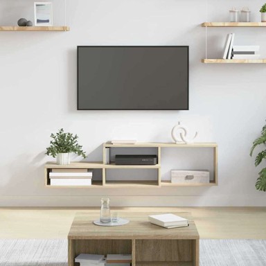 Zidni TV stalak 120 x 25 x 28 5 cm konstruirano drvo