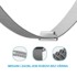 Metalna magnetna narukvica Milanska petlja, remen za sat (20 mm, QUICK FIT) - Srebrna