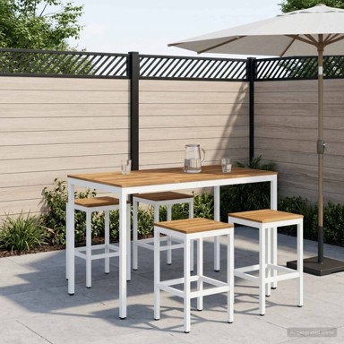 Vrtni barski stol 141x80,5x105 cm, bijeli