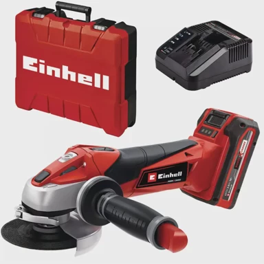 EINHELL Aku kutna brusilica TE-AG 18/115 Li Kit, 18 V, baterija 3.0Ah, E-Box S35