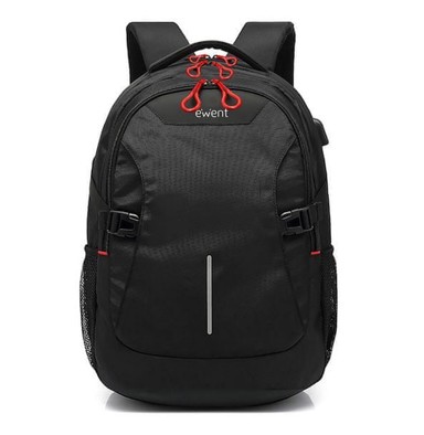 EWENT Ruksak za prijenosno računalo, 39.6 cm, USB, crna