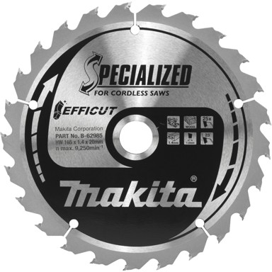 MAKITA List kružne pile B-62985 EFFICUT 165x20x25Z