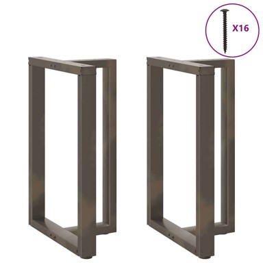 Noge za barski stol t-oblika od čelika, 2 kom, 60 x 35 x (90-91) cm, prirodna