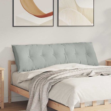 Jastuk za leđa, 160 x 50 cm, kordura tekstil, svijetlosiva