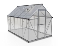 PALRAM Hybrid 6x10 polikarbonatni staklenik, 185x306 cm, aluminij
