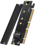 UGREEN Adapter s hladnjakom, M.2 PCIe NVME M-Key na PCIe 4.0 x16, crni