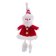 CASA SELECCIÓN Tekstilni ukras za božićno drvce 17 cm, Snowman  