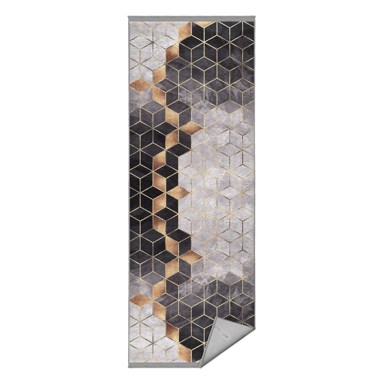 MILA HOME Staza u sivo-zlatnoj boji 80x200 cm