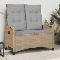 Vrtna klupa s jastukom 105x60x112 cm, bež i svijetlosiva