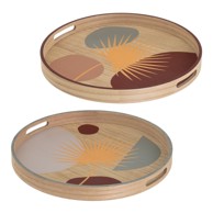 CASA SELECCIÓN Drveni pladnjevi u setu 2 kom ø 40 cm