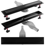 REA Tuš kanalica NEOX SUPERFLOW, 70 cm, crna