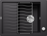 BLANCO Sudoper ELON 45 S InFino  SILGRANIT s dalj. upr. - crni
