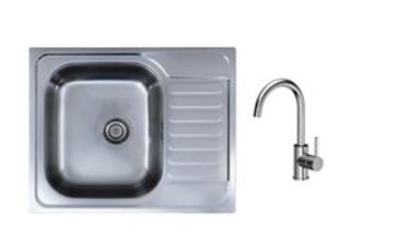 SINK SOLUTION Set sudoper i slavina Arabba, inox