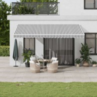 Tenda na automatsko uvlačenje 500 x 350 cm, antracitno-bijela