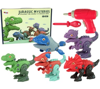 Veliki set dinosaura za rastavljanje s dodacima, 5 komada