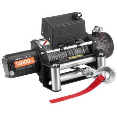 VEVOR Električno vitlo S10000, 4500 kg, čelično uže, 53,7 x 16 x 28 cm