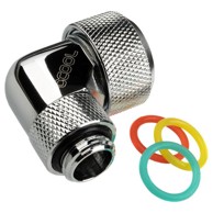 ALPHACOOL Spojnica 90° Icicle, G1/4 inča vanjski navoj na 16mm, Hardtube, rotirajući, krom