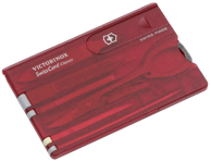 VICTORINOX Set noževa Swisscard crvena, prozirna