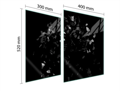 TMK Staklena zaštita za štednjak ili ploču za kuhanje 70x52, black