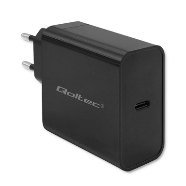 QOLTEC Punjač 52379 Super Quick PD, 65W, USB-C, crni