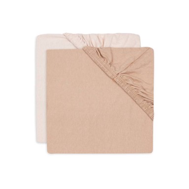 JOLLEIN Plahta Jersey s gumicom, 2 kom, Blush/Wild Rose