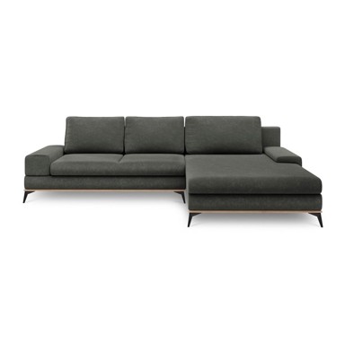 WINDSOR & CO SOFAS Tamnosivi kutni kauč na razvlačenje Planet, desni kut, 315x212x87 cm