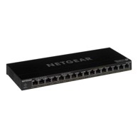 NETGEAR Switch GS316P, Gigabit Ethernet (10/100/1000), PoE, crni