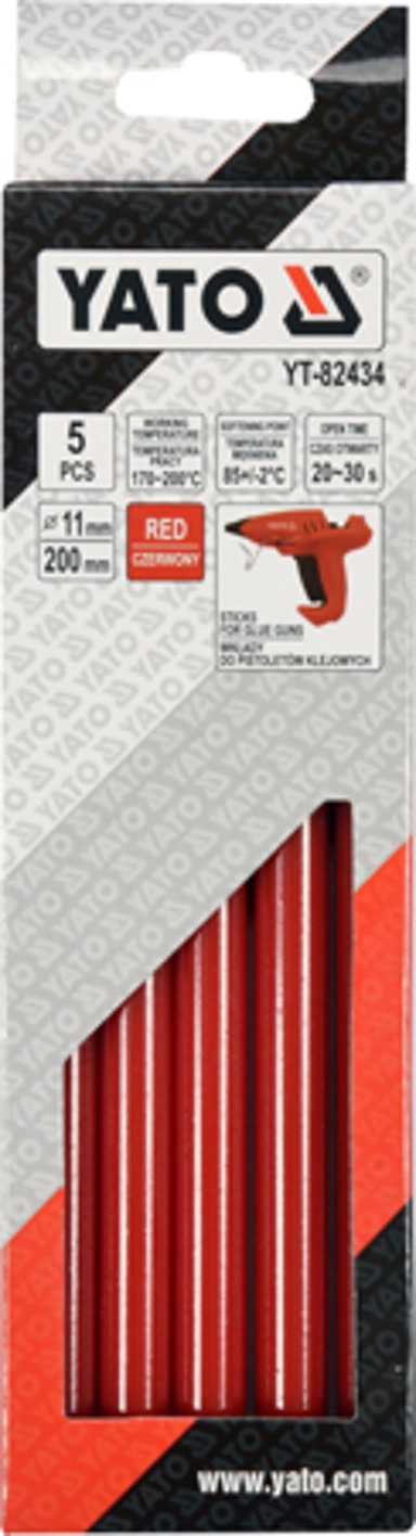 TOYA Ljepilo u stiku YT-82434, 11,2 x 200 mm, 5 komada, crveno