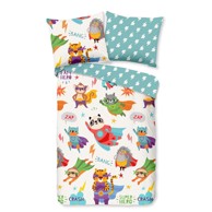 GOOD MORNING Pamučna dječja posteljina za dječji krevetić 120x150 cm Superhero