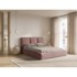 MAZZINI BEDS Tapecirani bračni krevet Brody 160x200 cm s podnicom i prostorom za pohranu, svijetlo ružičasti