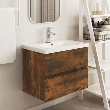 Ormarić za lavabo-umivaonik, 60 x 38.5 x 45 cm, dimljeni hrast